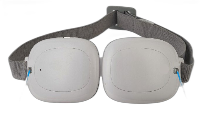 A4 EMS eye massager control layout with labelled buttons