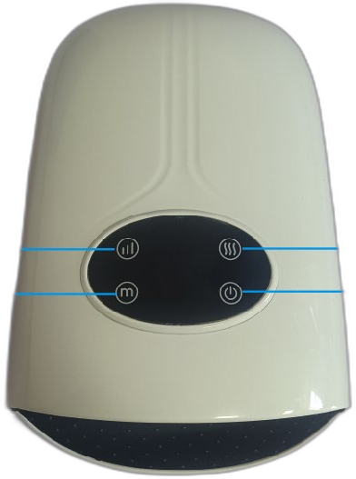 B3 compact hand massager control panel with labelled buttons