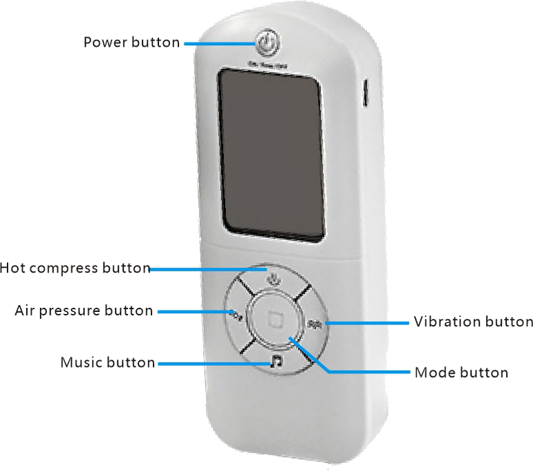 KS-2800D head massager control layout with labelled buttons