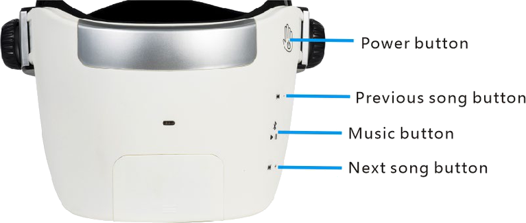 KS-2809B head massager control layout with labelled buttons